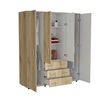 Closet Tuhome Fontan 3 Cajones 4 Puertas Duna-Blanco