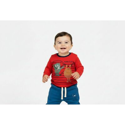 Polera Manga Larga de Algod&oacute;n Beb&eacute; Chess Baby