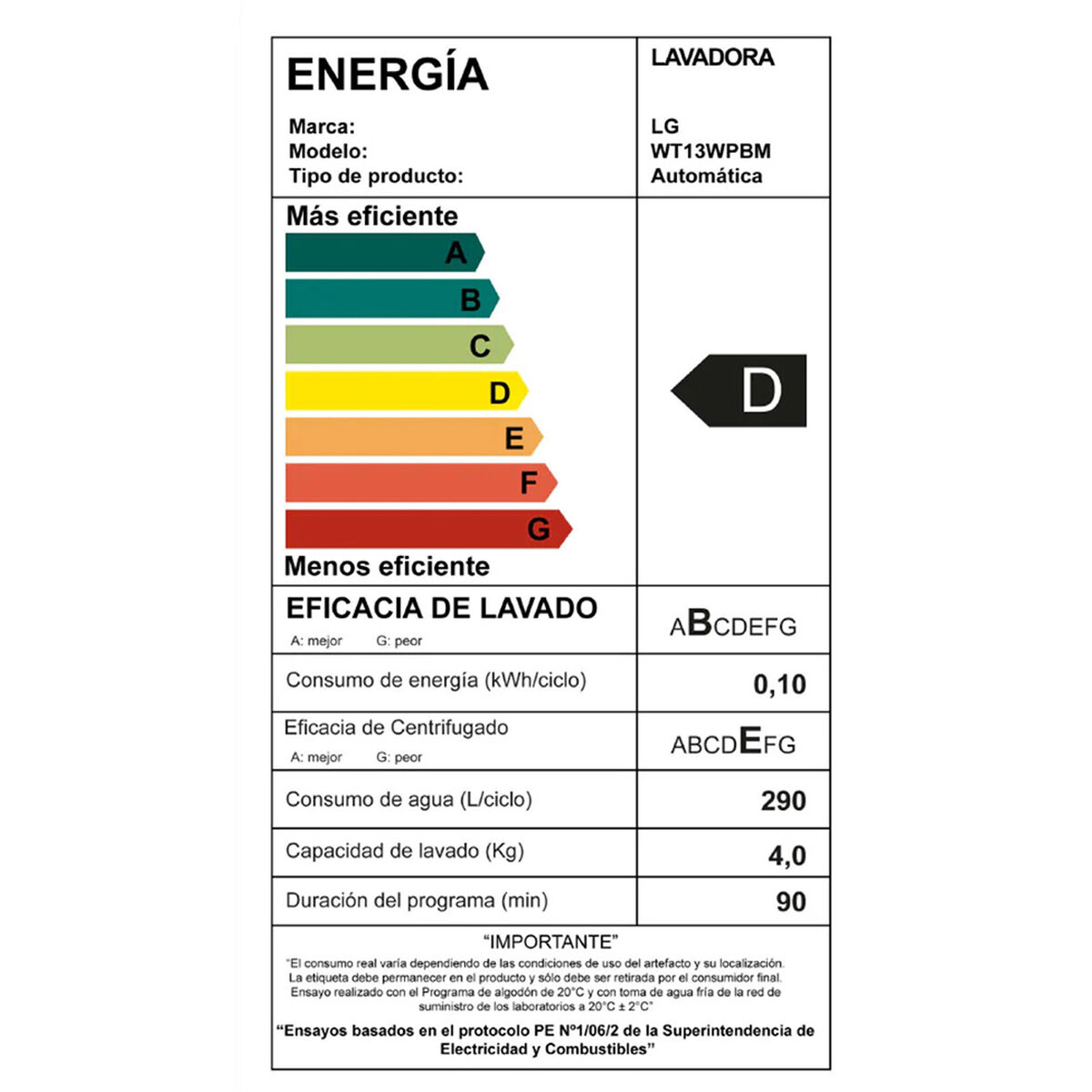 Lavadora Automática LG WT13WSBP 13 kg
