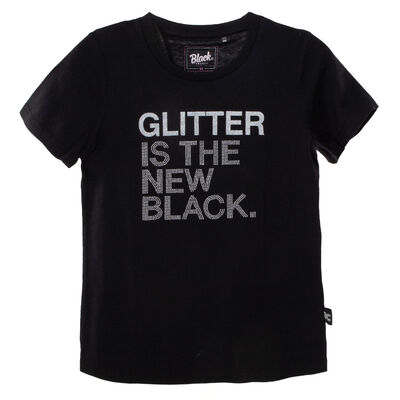 Imagen 1 del producto Polera Manga Corta de Algodón Niña Black County Negro