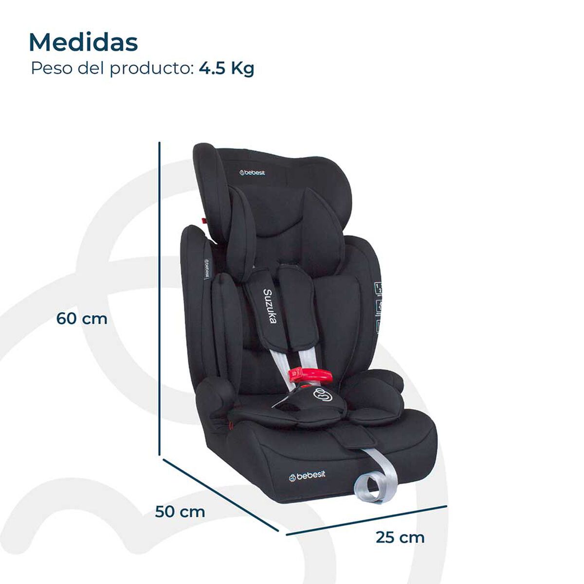 Silla de Auto Suzuka Negro Bebesit