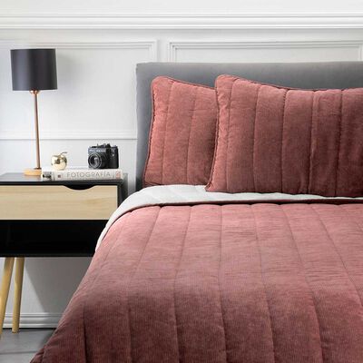 Cobertor Corduroy Sherpa Zibel 1,5 Plazas Berry