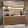 Mueble de Cocina Vekkahome Súper Smart 2 Cajones 9 Puertas Café