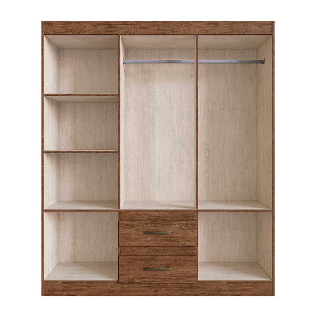 Closet Almore Mexico 6 Puertas 2 Cajones Castano