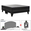 Combo Celta Cama Europea 2 Plazas New Atlantis Base Dividida 190 x 150 cm + Respaldo + 2 Veladores Casanova 2 Plazas Gris