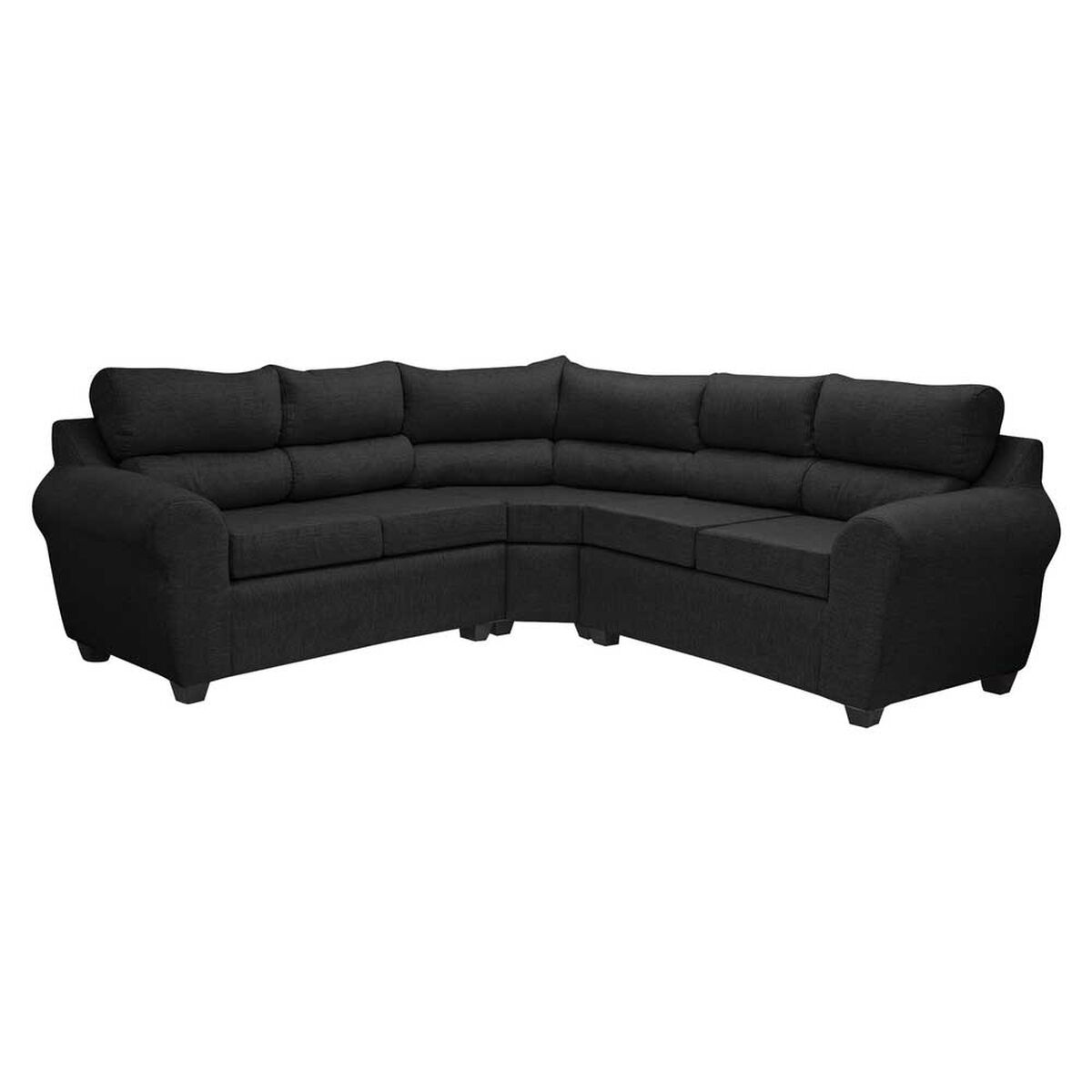 Sofá Seccional Mexx Muebles Dubai 5 Cuerpos Negro