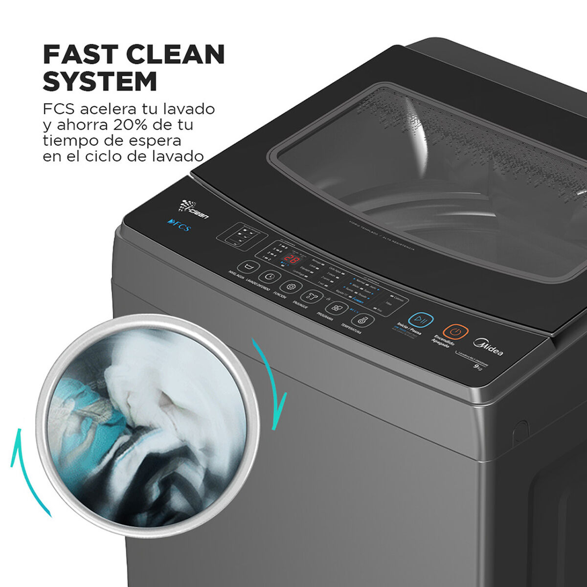 Lavadora Automática Midea MLS-110GE04N 11 kg.