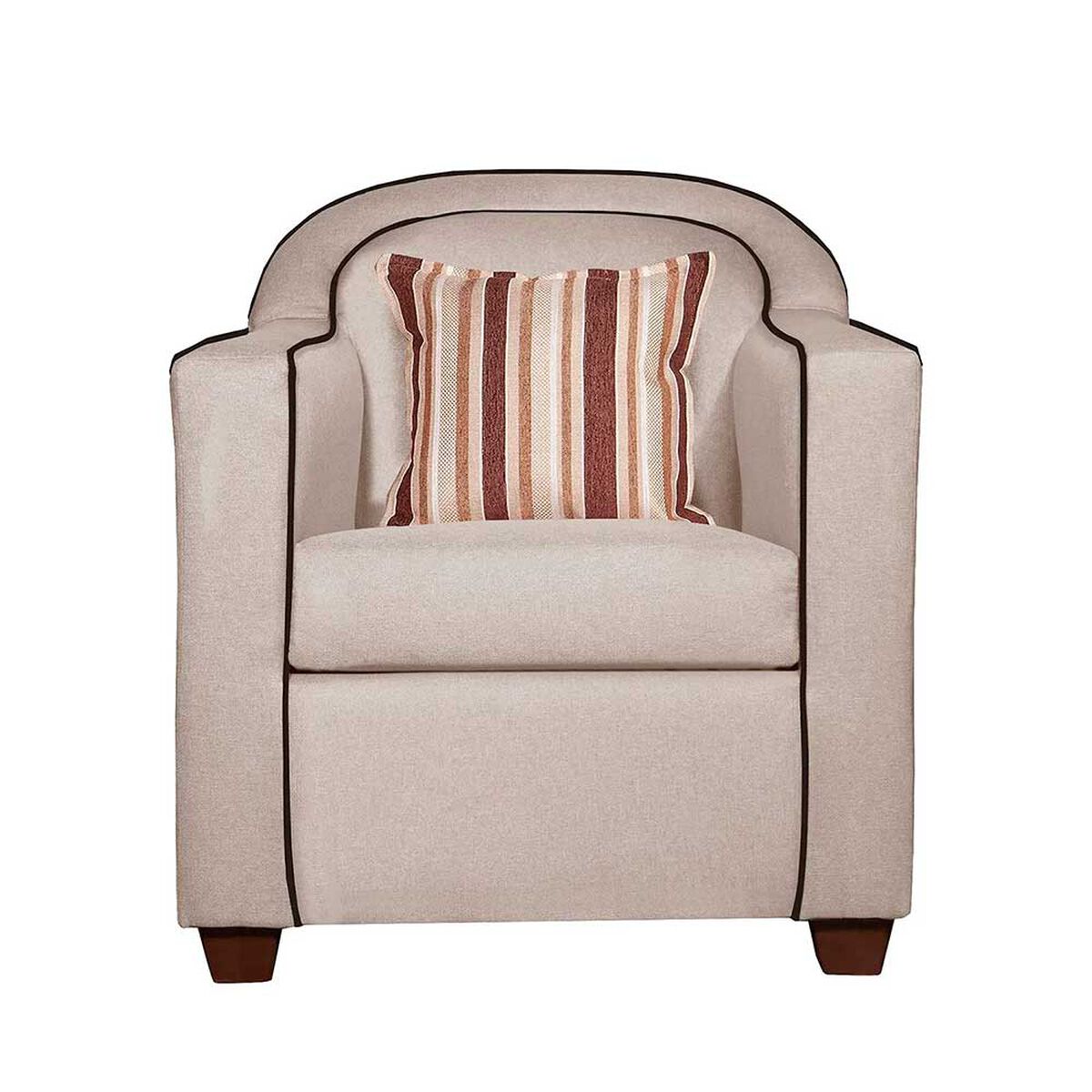 Juego de Living Ruzam Mobel Zafiro Sofá 3 Cuerpos + Dos Sillones 1 Cuerpo Lino Beige