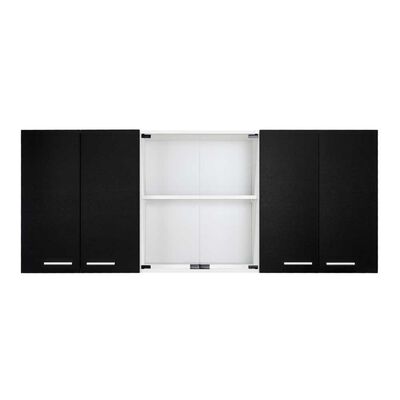 Mueble de Cocina TuHome 1,50 Vidrio 6 Puertas Wengue Blanco