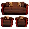 Juego de Living Elegant Detail Girona Sof&aacute; 3 Cuerpos + Dos Sillones 1 Cuerpo Caf&eacute;