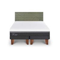 Cama Europea CIC Base Dividida 2 Plazas Ortopedic Advance + Respaldo Villarrica Olivo