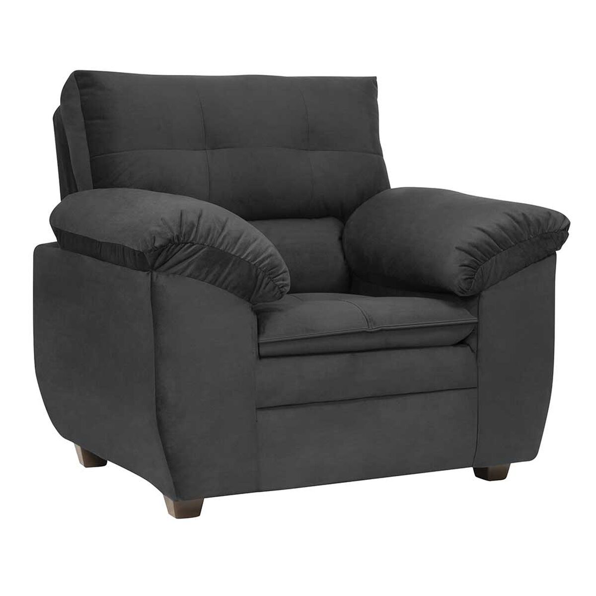 Juego de Living Innovamuebles Liverpool Sofá 3 Cuerpos + Dos Butaca 1 Cuerpo Negro