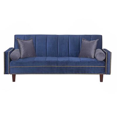 Imagen 1 del producto Futón Black Factory Vanguardia 3 Cuerpos Azul Gris