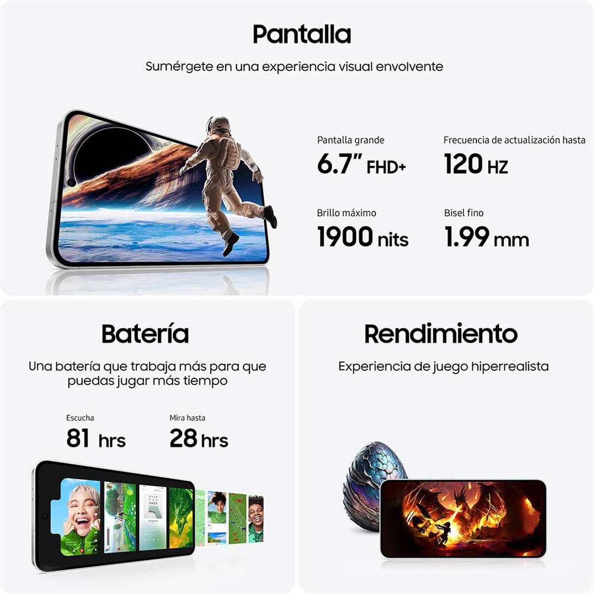 Samsung Smartphone Galaxy S24 FE 256GB Black 6,7" Liberado