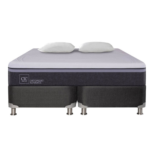 Box Spring CIC Base Dividida King Ortopedic Advance + Almohada