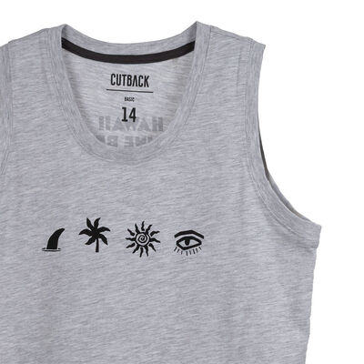 Imagen 2 del producto Polera sin Mangas Niño Cutback Gris, Petroleo