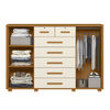 Cómoda Vekkahome Fontana 2 Puertas 7 Cajones Beige