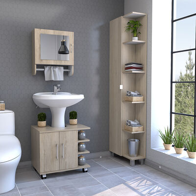 Imagen 1 del producto Combo Botiquín + Optimizador Lavamanos + Optimizador Baño TuHome Bath 300
