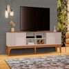 Rack TV Exit Florencia 100" Blanco y Canela
