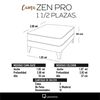 Cama Europea Latam Home 1,5 Plazas Zen Pro Chocolate