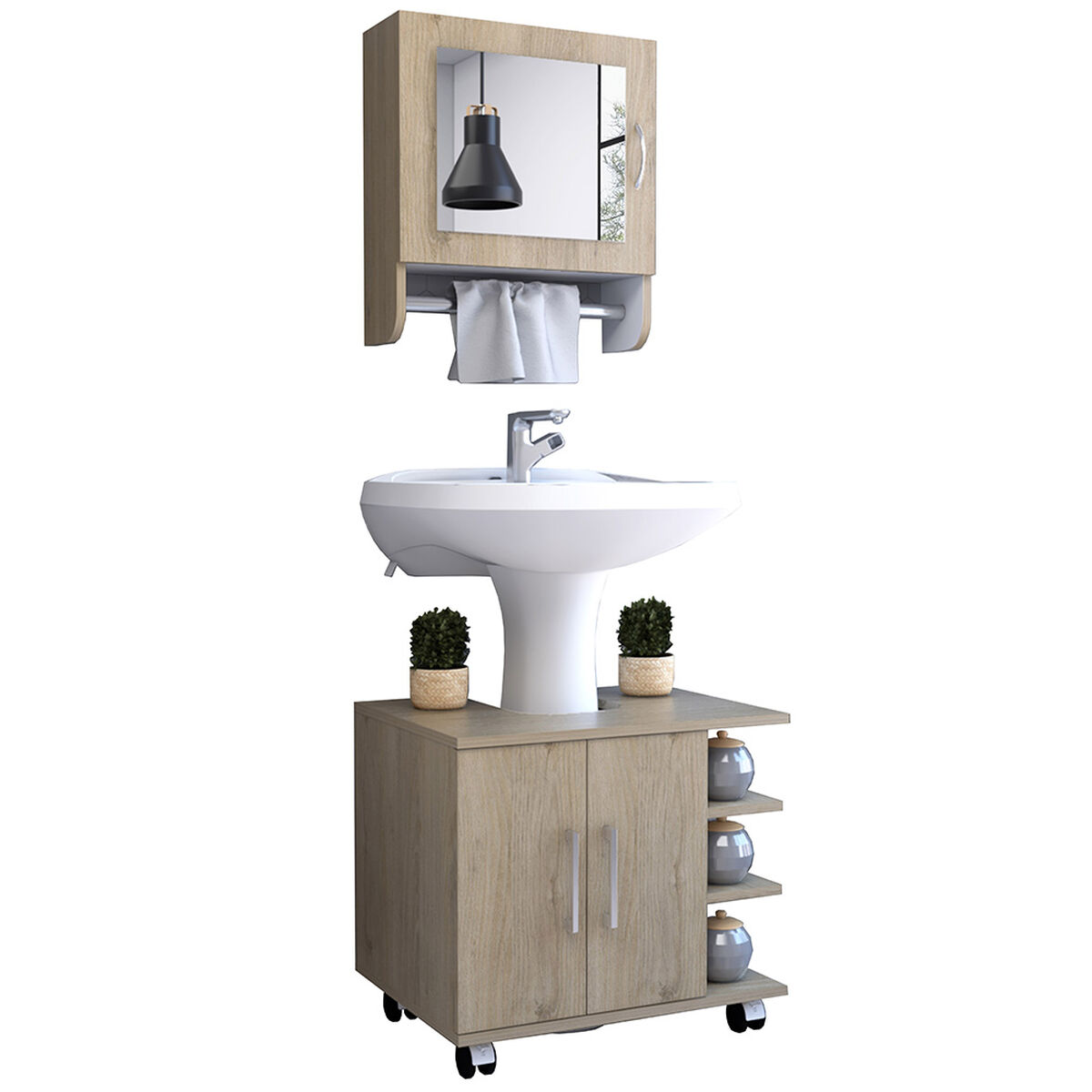 Botiqu&iacute;n + Optimizador Lavamanos TuHome Bath 300