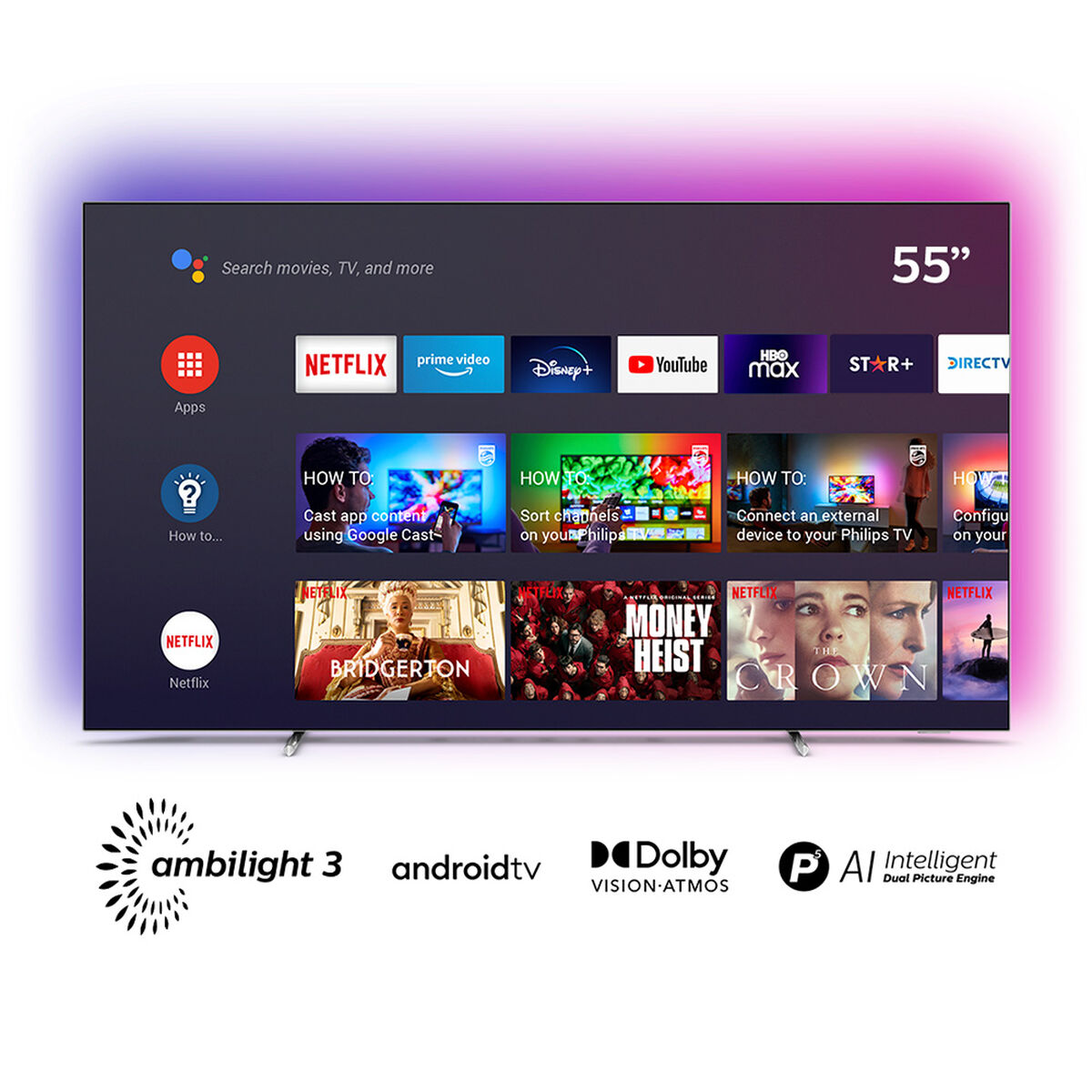OLED 55” Philips Ambilight 55OLED706 Android Smart TV 4K UHD