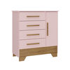 C&oacute;moda Di Poretti Design Catavento 4 Cajones 1 Puerta Rosado Nude
