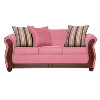 Imagen 2 del producto Juego de Living Ruzam Mobel Atenas Sofá 3 Cuerpos + Dos Sillones 1 Cuerpo Lino Palo Rosa