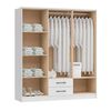 Cl&oacute;set Vekkahome Pequim 6 Puertas 2 Cajones Blanco