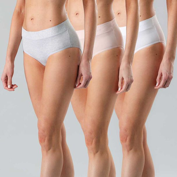 Pack 3 Bikini de Algodón Mujer Flores