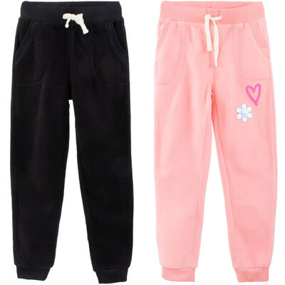 Imagen 1 del producto Pack 2 Pantalón Buzo Polar Niña Chess Crudo, Damasco, Lila