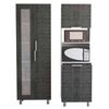 Combo Mueble Alacena + Mueble Microondas TuHome Fendi Rovere Blanco