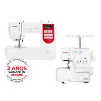 Combo Máquina de Coser Janome DM7200 + Overlock 8002D