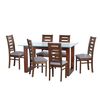 Juego de Comedor Latam Home Pamplona Girona 6 Sillas Velvet Pistacho