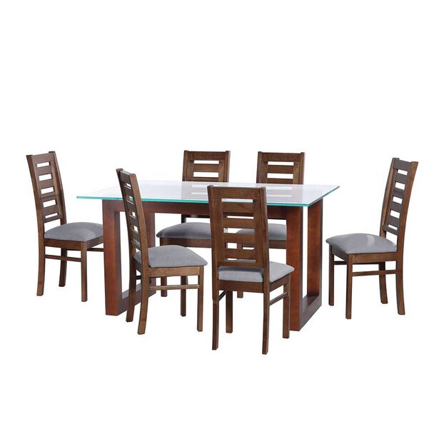 Juego de Comedor Latam Home Pamplona Girona 6 Sillas Velvet Pistacho