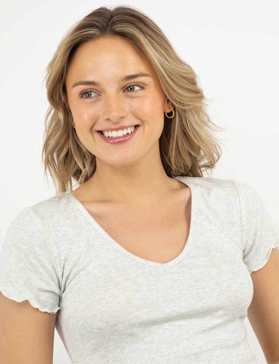 Polera Crop Manga Corta Mujer Icono