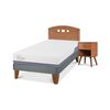 Cama Europea CIC 1,5 Plazas Excellence Plus + Respaldo + Velador New Gales