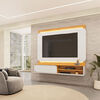 Panel TV Vekkahome Avany Hasta 70" con Luz Beige Caf&eacute;
