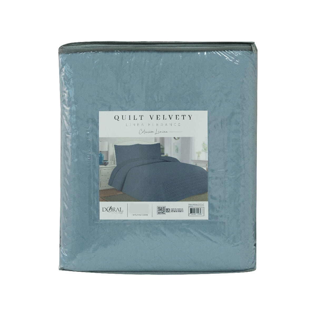 Quilt Doral 2,5 Plazas Lumi Velvety Azul