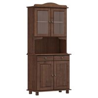 Vitrina Roca Santa Fe 4 Puertas 2 Cajones Caoba