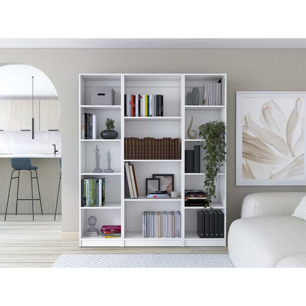 2 Estantes 45 cm + Estante 4 Repisas TuHome Home Blanco