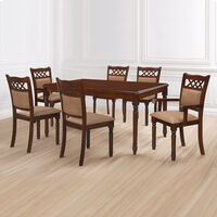 Juego de Comedor Zoy Home Mallorca 4 Sillas 2 Sitiales Café