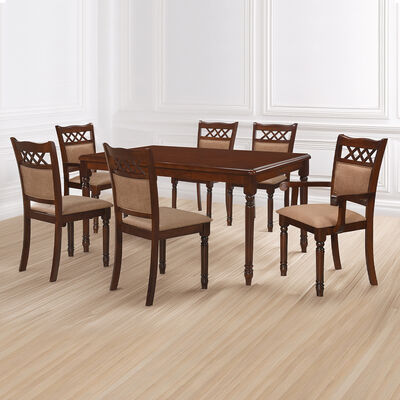 Juego de Comedor Zoy Home Mallorca 4 Sillas 2 Sitiales Café