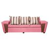Juego de Living Ruzam Mobel Creta Sofá 3 Cuerpos + Dos Sillones 1 Cuerpo Lino Palo Rosa