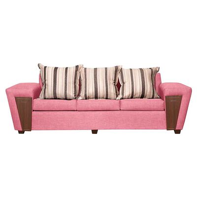 Imagen 2 del producto Juego de Living Ruzam Mobel Creta Sofá 3 Cuerpos + Dos Sillones 1 Cuerpo Lino Palo Rosa