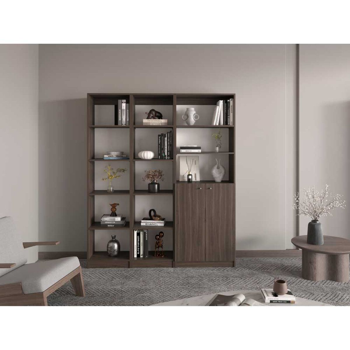 Set 3 Estantes Tuhome Home E 2 Puertas Milan