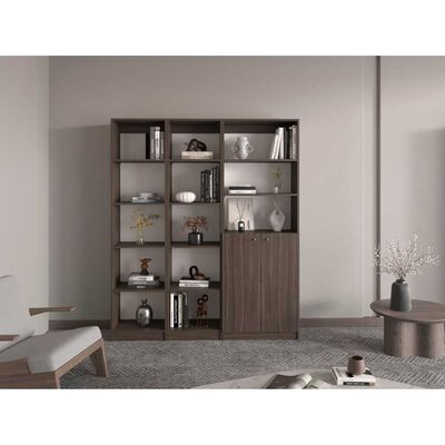 TUHOME Set 3 Estantes Tuhome Home E 2 Puertas Milan