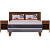 Combo Cama Europea CIC 2 Plazas Ortopedic + Respaldo + 2 Veladores CIC Alassio + Pack Almohadas Celta Imperial Soft
