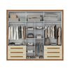 Closet Di Poretti Design Veneto 6 Puertas 6 Cajones Caf&eacute; Blanco
