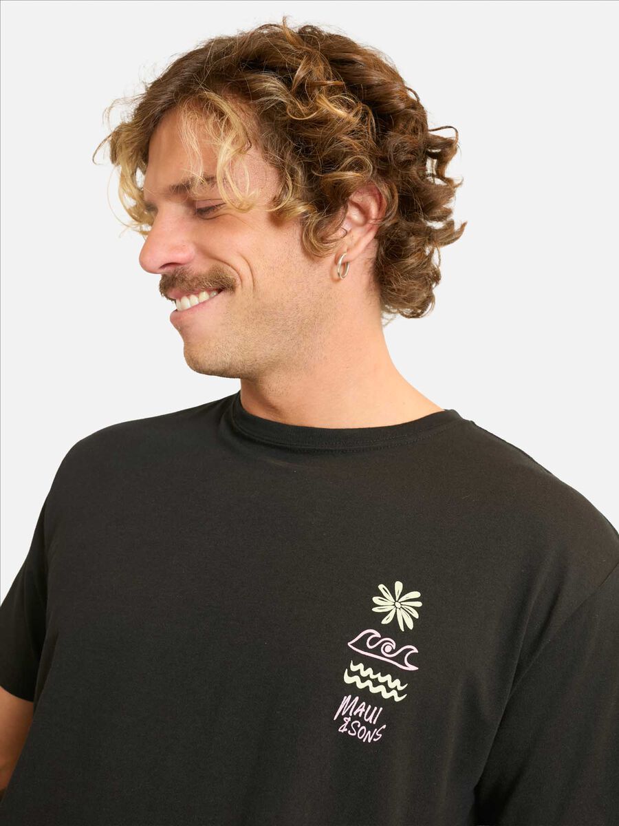 Polera Con Estampado Manga Corta Hombre Maui And Sons